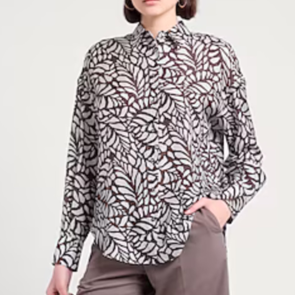 Brunello Cucinelli Silk Botanical Print Blouse